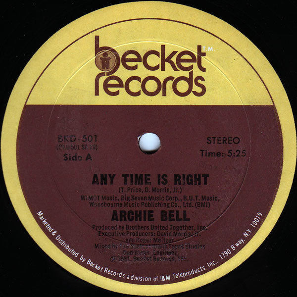 Any Time Is Right Archie Bell