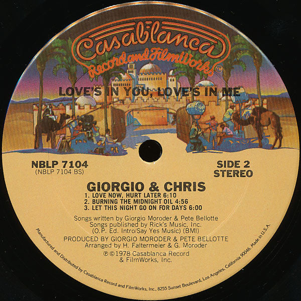 Love's In You, Love's In Me Giorgio Moroder,Chris Bennett