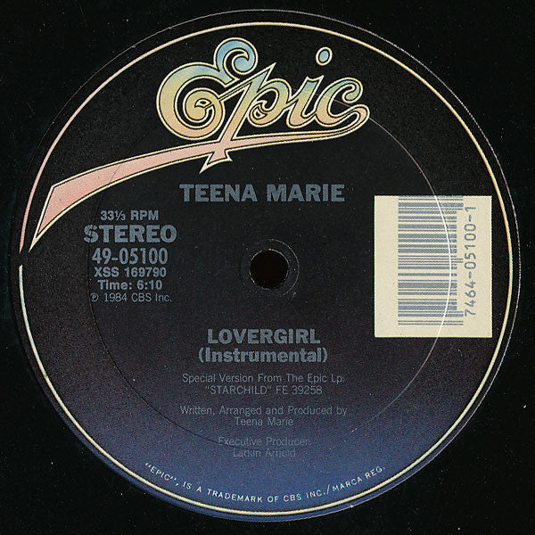 Lovergirl (Special 12" Dance Mix) Teena Marie