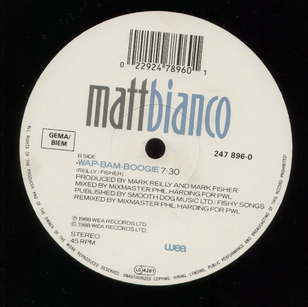 Don't Blame It On That Girl Matt Bianco