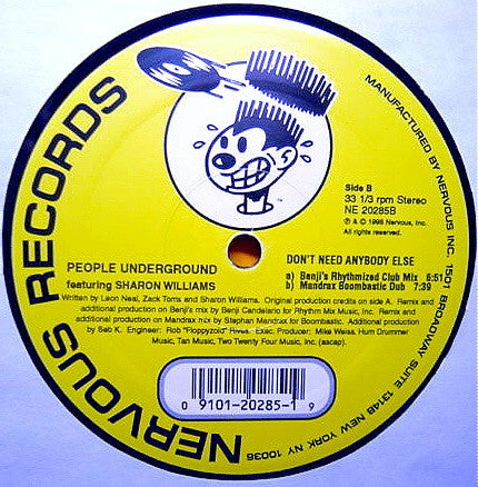 Don't Need Anybody Else People Underground,Sharon Williams