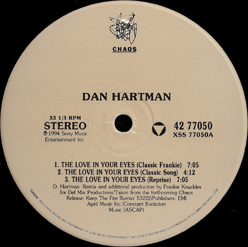 The Love In Your Eyes Dan Hartman
