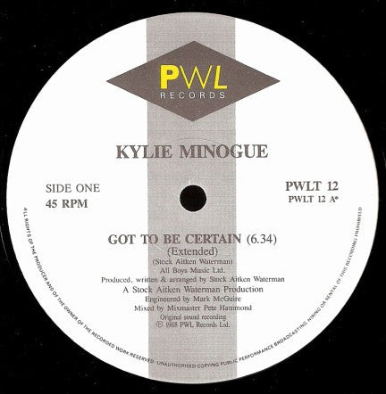 Got To Be Certain Kylie Minogue