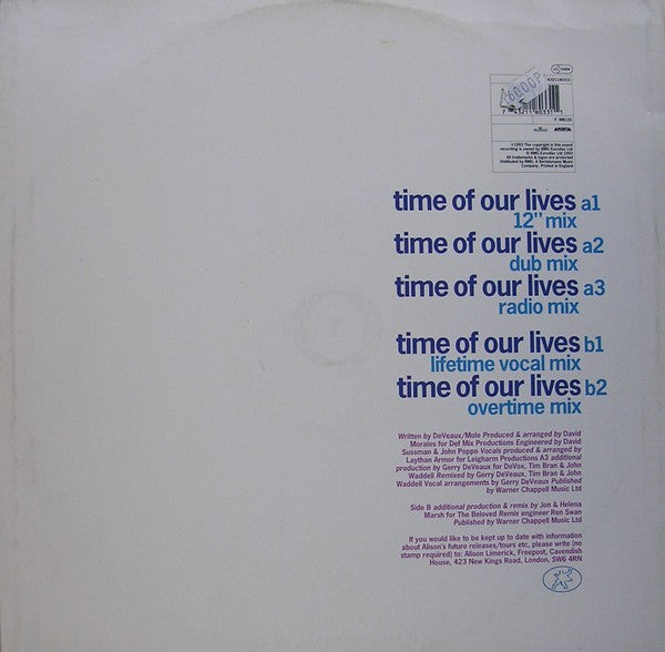 Time Of Our Lives Alison Limerick