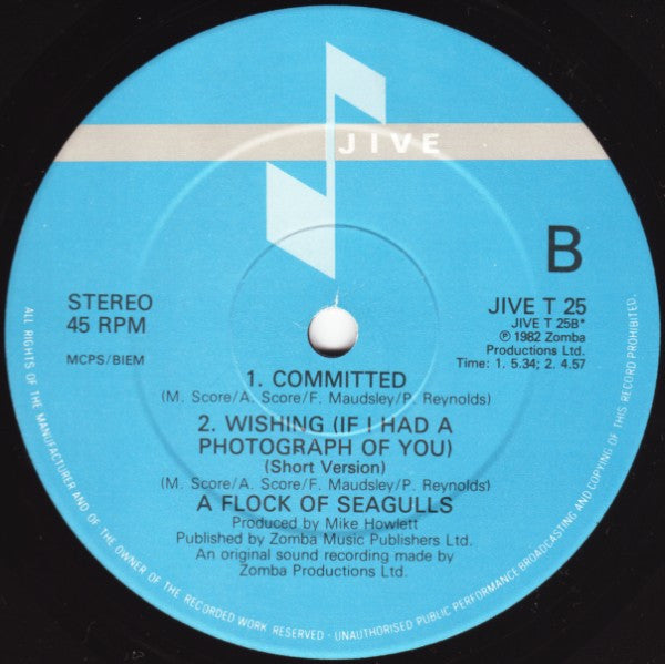 Wishing (If I Had A Photograph Of You) A Flock Of Seagulls