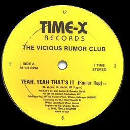 Rectangle Triangle Yeah, Yeah That's It Rumor Rap album cover with vibrant artwork and bold typography.