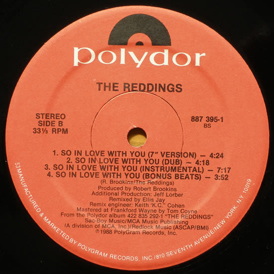 So In Love With You The Reddings