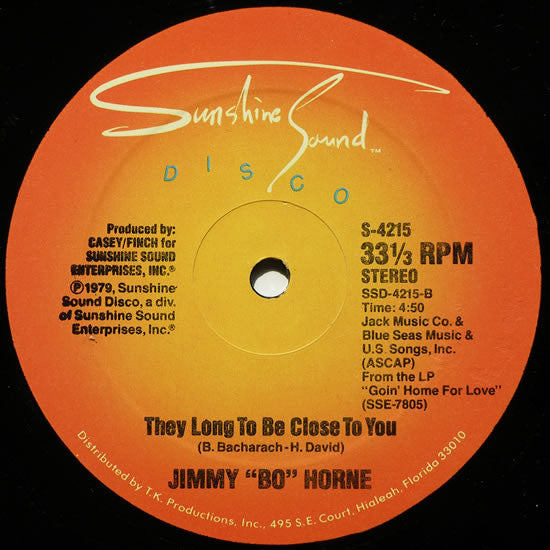 You Get Me Hot / They Long To Be Close To You Jimmy "Bo" Horne