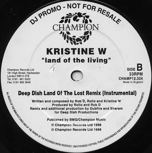 Land Of The Living Kristine W