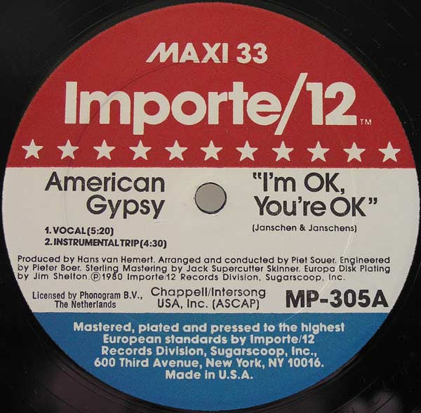 I'm OK, You're OK American Gypsy