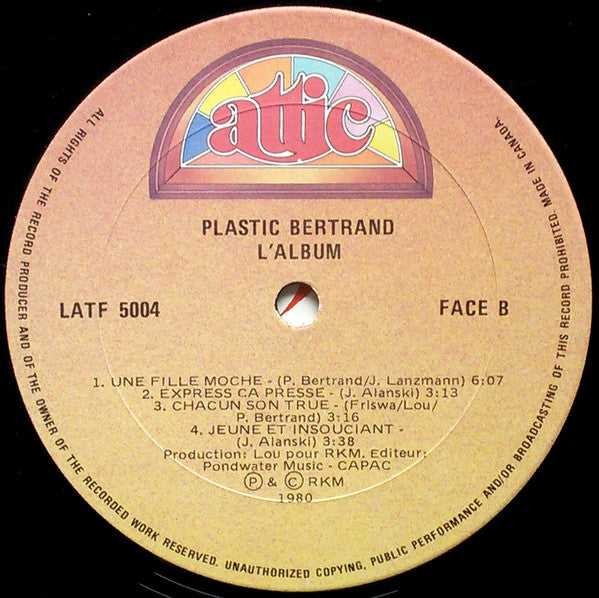 L'Album Plastic Bertrand