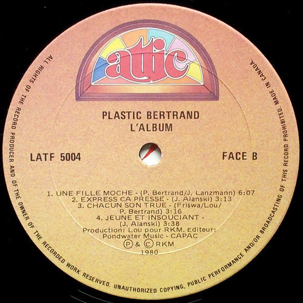 L'Album Plastic Bertrand