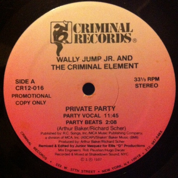 Private Party Wally Jump Jr & The Criminal Element