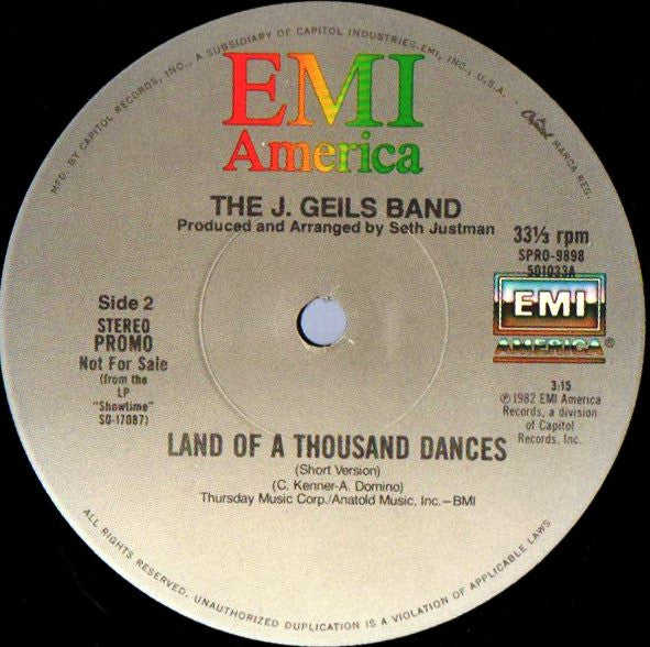 Land Of A Thousand Dances The J. Geils Band