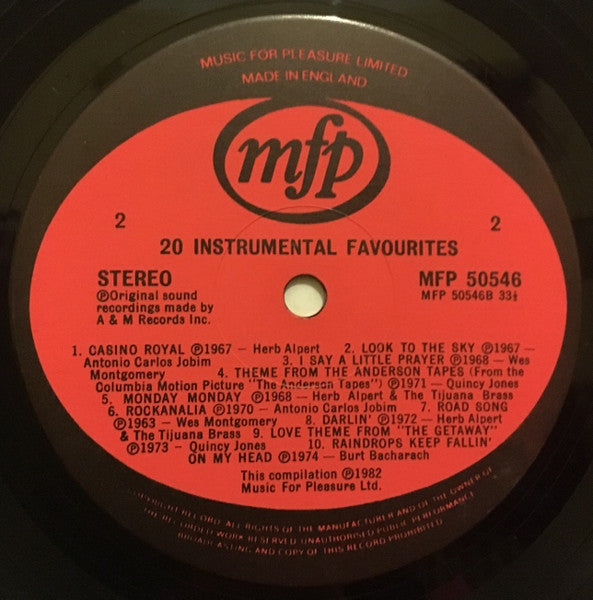 20 Instrumental Favourites Cast Your Fate To The Wind Various