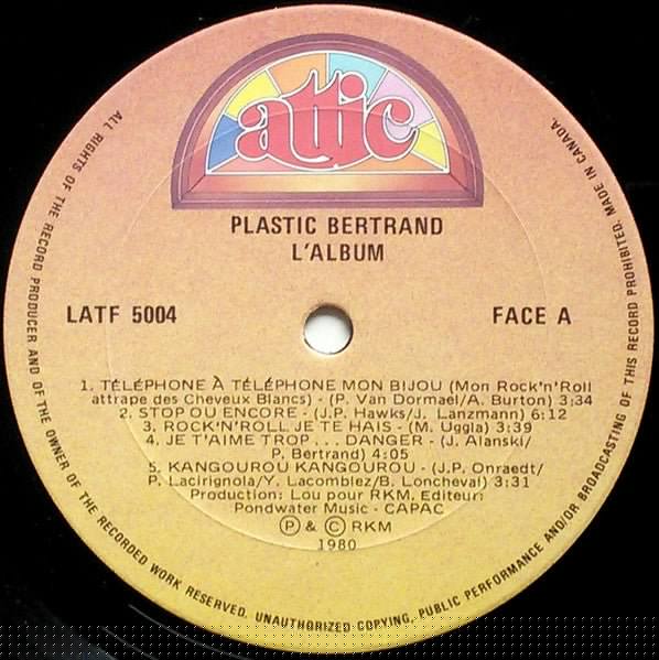 L'Album Plastic Bertrand