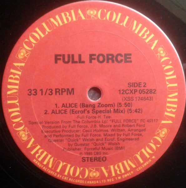 Alice, I Want You Just For Me Full Force