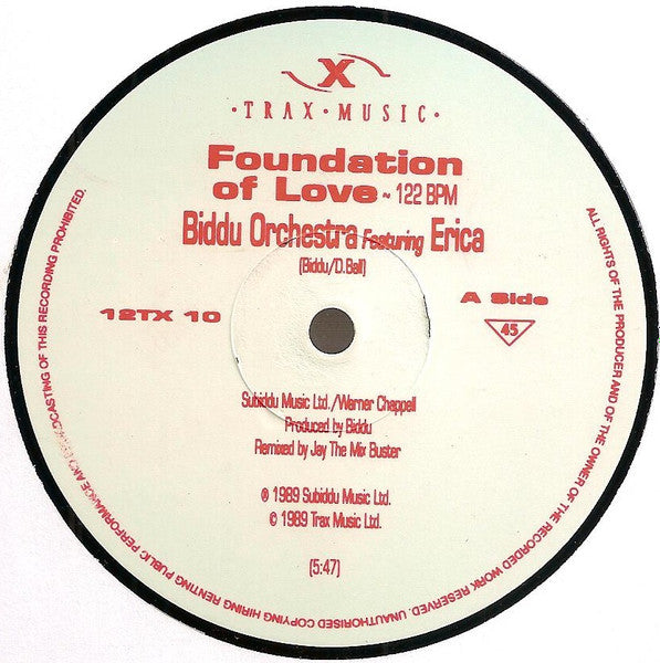Foundation Of Love Biddu Orchestra,Erica Holland