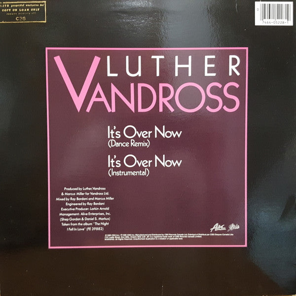 It's Over Now Luther Vandross