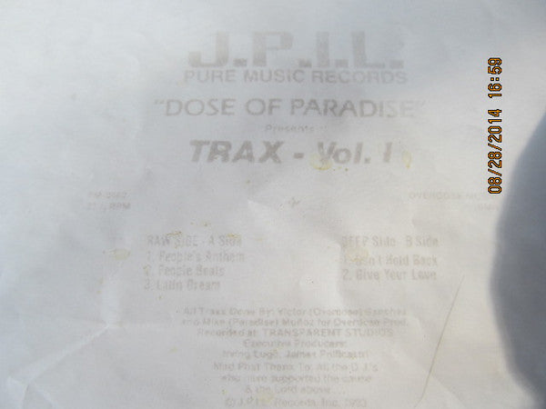 Trax - Vol. 1 A Dose Of Paradise