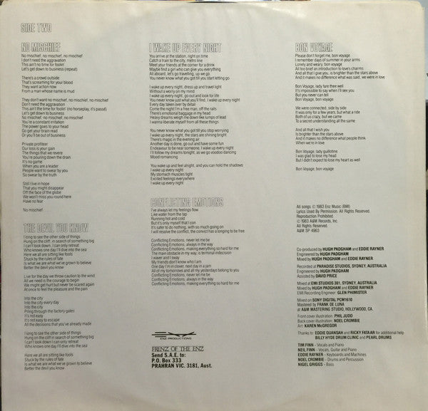 Conflicting Emotions Split Enz