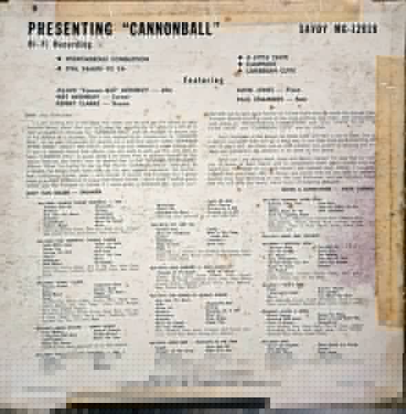Presenting "Cannon Ball" Cannonball Adderley