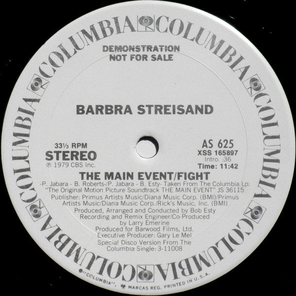 Barbra Streisand - The Main Event / Fight