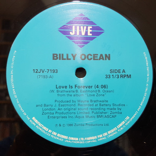 Love Is Forever / When The Going Gets Tough, The Tough Get Going Billy Ocean