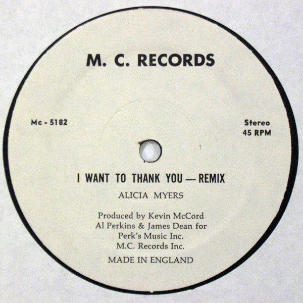 I Want To Thank You - Remix Alicia Myers