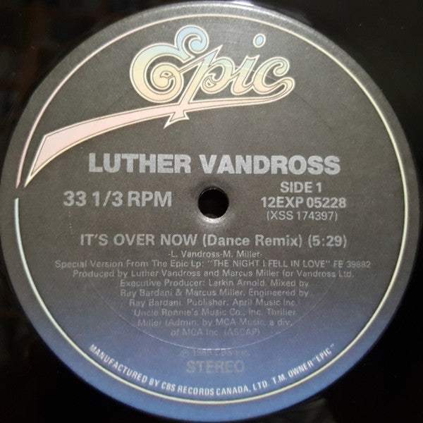 It's Over Now Luther Vandross