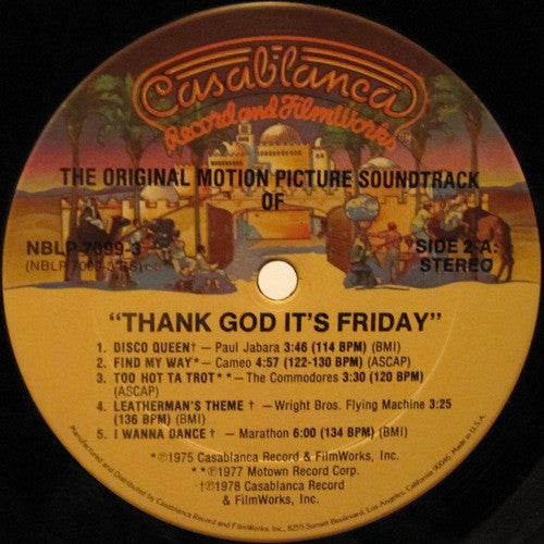 Thank God It's Friday (The Original Motion Picture Soundtrack) Various