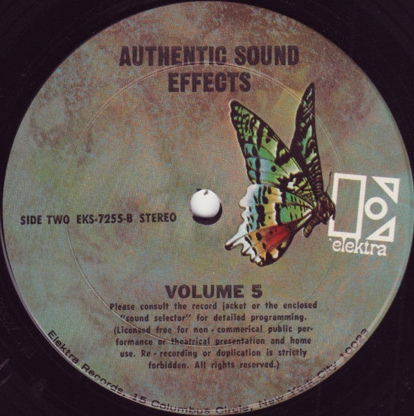 Authentic Sound Effects Volume 5 Jac Holzman