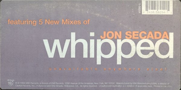 Whipped Jon Secada