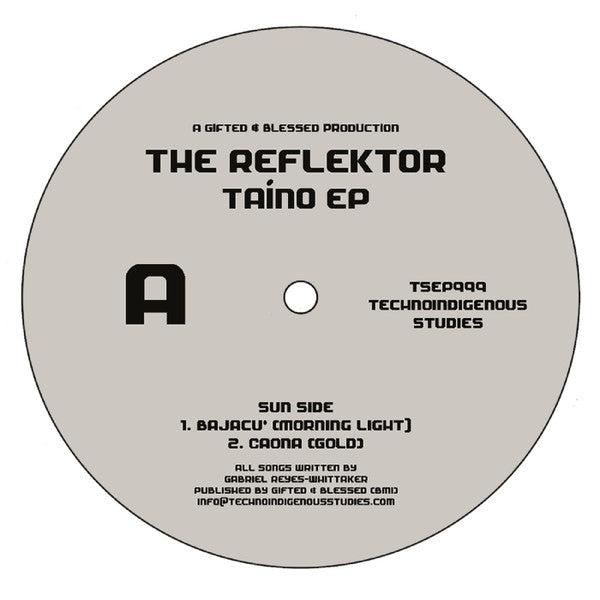 Rectangle Triangle Taíno EP album cover featuring abstract geometric shapes in vibrant colors against a dark background.