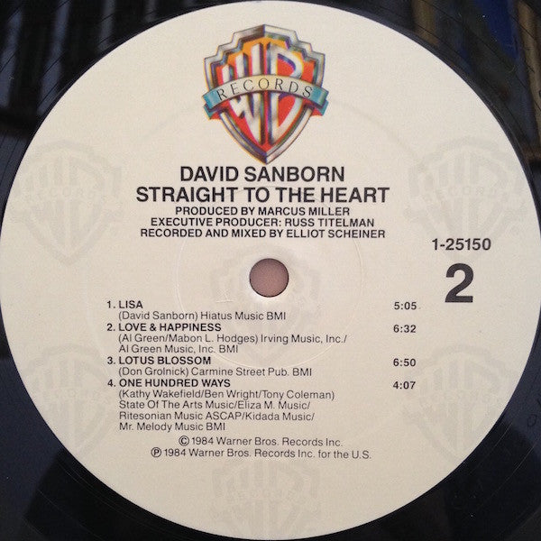Straight To The Heart David Sanborn