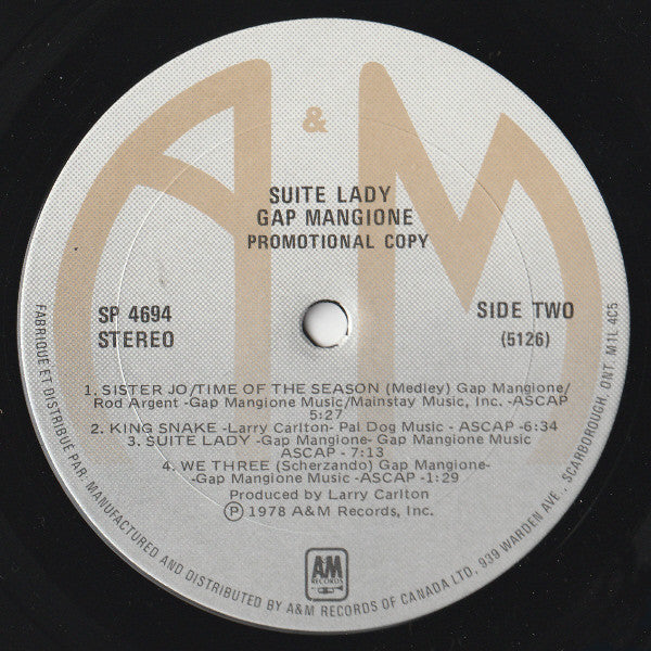 Suite Lady Gap Mangione