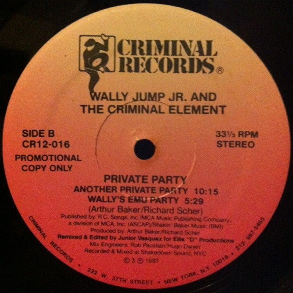 Private Party Wally Jump Jr & The Criminal Element
