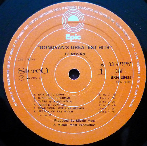 Donovan's Greatest Hits Donovan