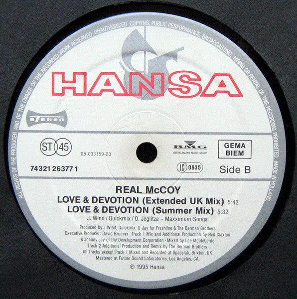 Amour et dévotion Vrai McCoy