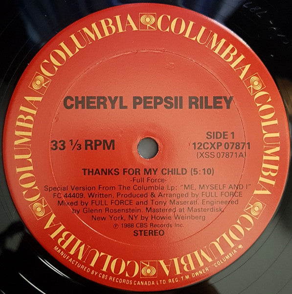 Thanks For My Child Cheryl Pepsii Riley