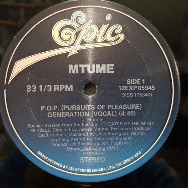 P.O.P. (Pursuits Of Pleasure) Generation Mtume