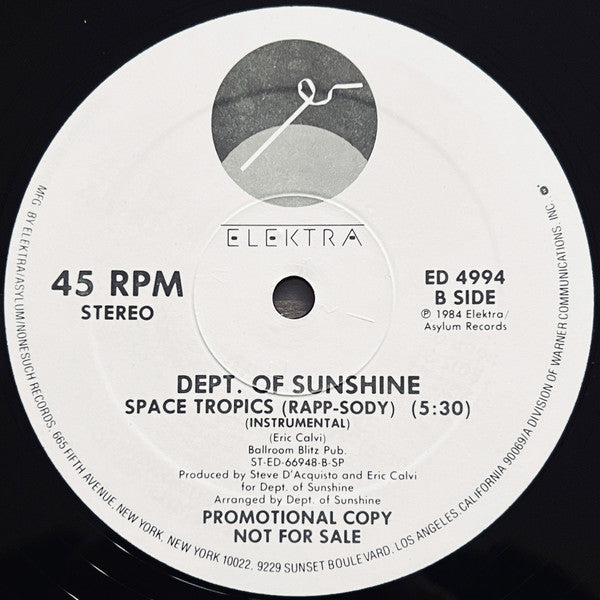 Rude Boys / Space Tropics (Rapp-sody) Dept. Of Sunshine