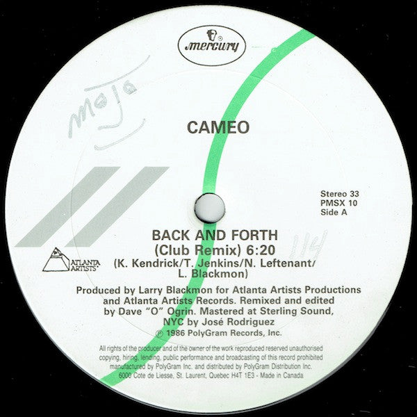 Back And Forth Cameo