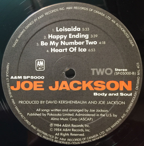 Body And Soul Joe Jackson
