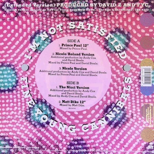 I'm Not Satisfied Fine Young Cannibals