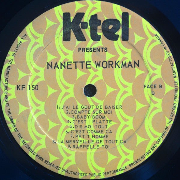 Disque D'or Nanette Workman