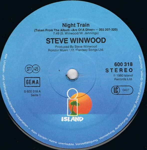 Night Train Steve Winwood
