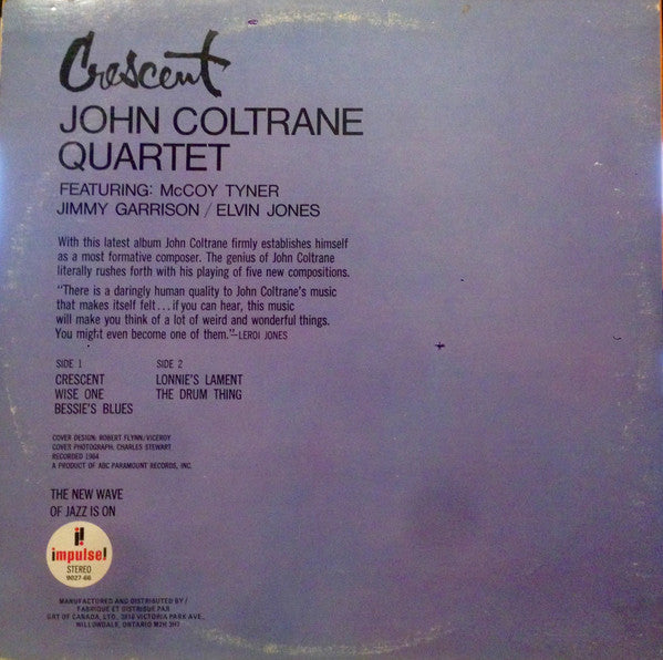 Crescent The John Coltrane Quartet