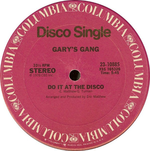 Keep On Dancin' / Do It At The Disco Gary's Gang