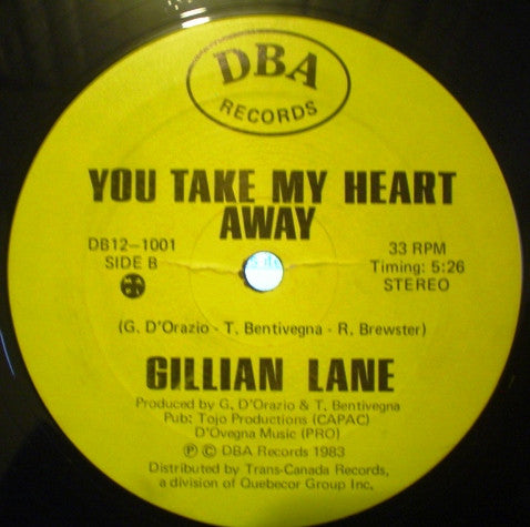 You Take My Heart Away Gillian Lane